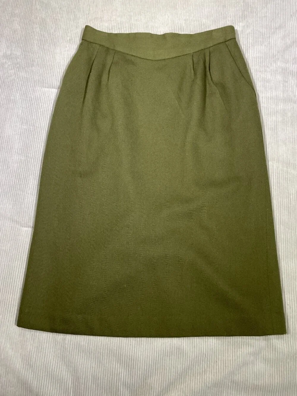 Japanese Wool Blend Pencil Skirt Office Siren High Waist Midi Workwear Size 8 M - Picture 3 of 12